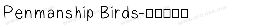 Penmanship Birds字体转换